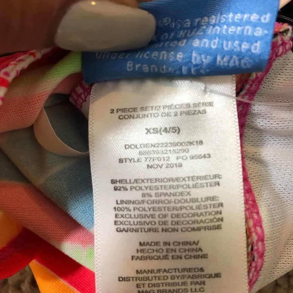 Brand New Candy Girl XS 4-5‎ Bikini Top Day Glow